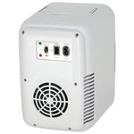 Mini frigider electric de călătorie pentru mașină, pentru alimente, cosmetice, încălzire, răcire, 2 în 1, 3,4 L, alb
