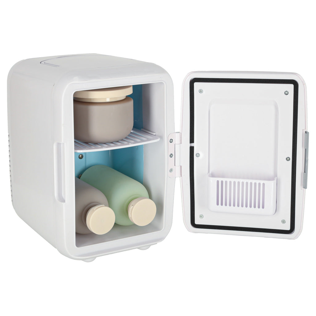 Mini frigider electric de călătorie pentru mașină, pentru alimente, cosmetice, încălzire, răcire, 2 în 1, 3,4 L, alb