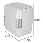 Mini frigider electric de călătorie pentru mașină, pentru alimente, cosmetice, încălzire, răcire, 2 în 1, 3,4 L, alb