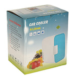 Mini frigider electric de călătorie pentru mașină, pentru alimente, cosmetice, încălzire, răcire, 2 în 1, 3,4 L, alb