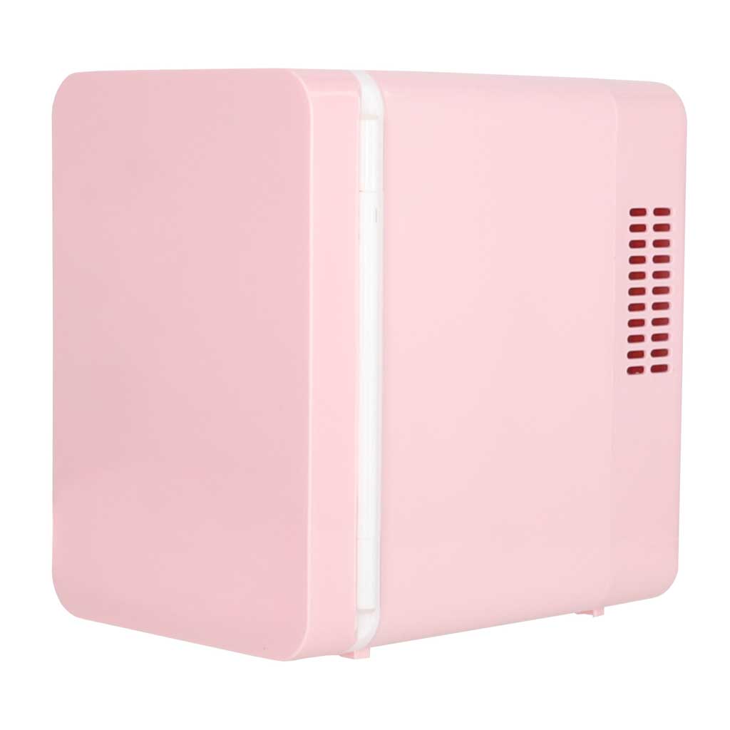 Mini frigider electric de călătorie pentru mașină, pentru alimente, cosmetice, încălzire, răcire, 2 în 1, 4L, roz