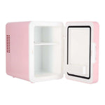 Mini frigider electric de călătorie pentru mașină, pentru alimente, cosmetice, încălzire, răcire, 2 în 1, 4L, roz