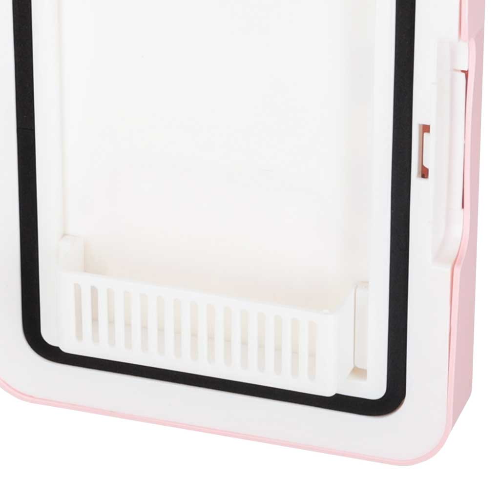 Mini frigider electric de călătorie pentru mașină, pentru alimente, cosmetice, încălzire, răcire, 2 în 1, 4L, roz