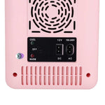 Mini frigider electric de călătorie pentru mașină, pentru alimente, cosmetice, încălzire, răcire, 2 în 1, 4L, roz