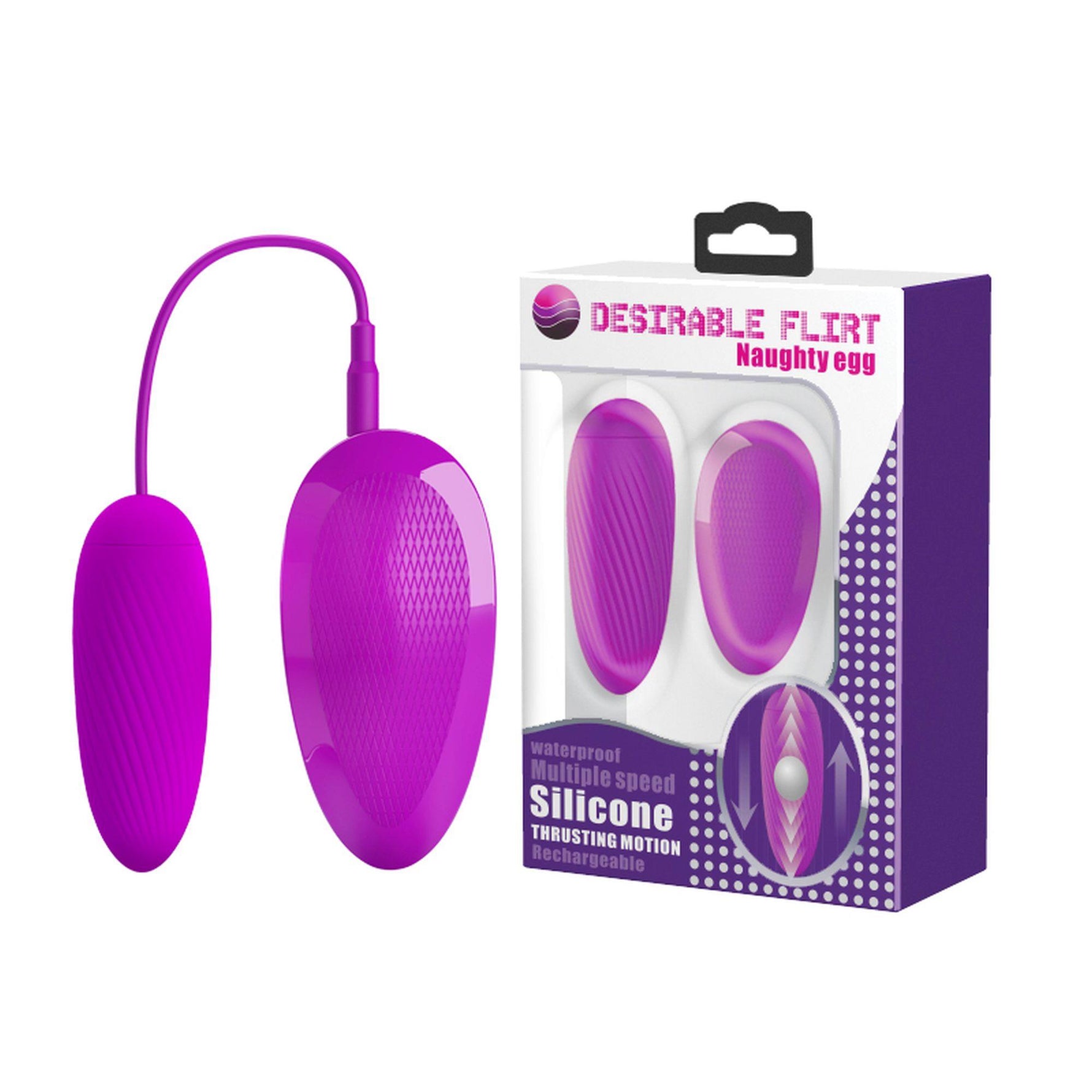 Ou vibrant Pretty Love Desirable Flirt cu acțiune de tracțiune
