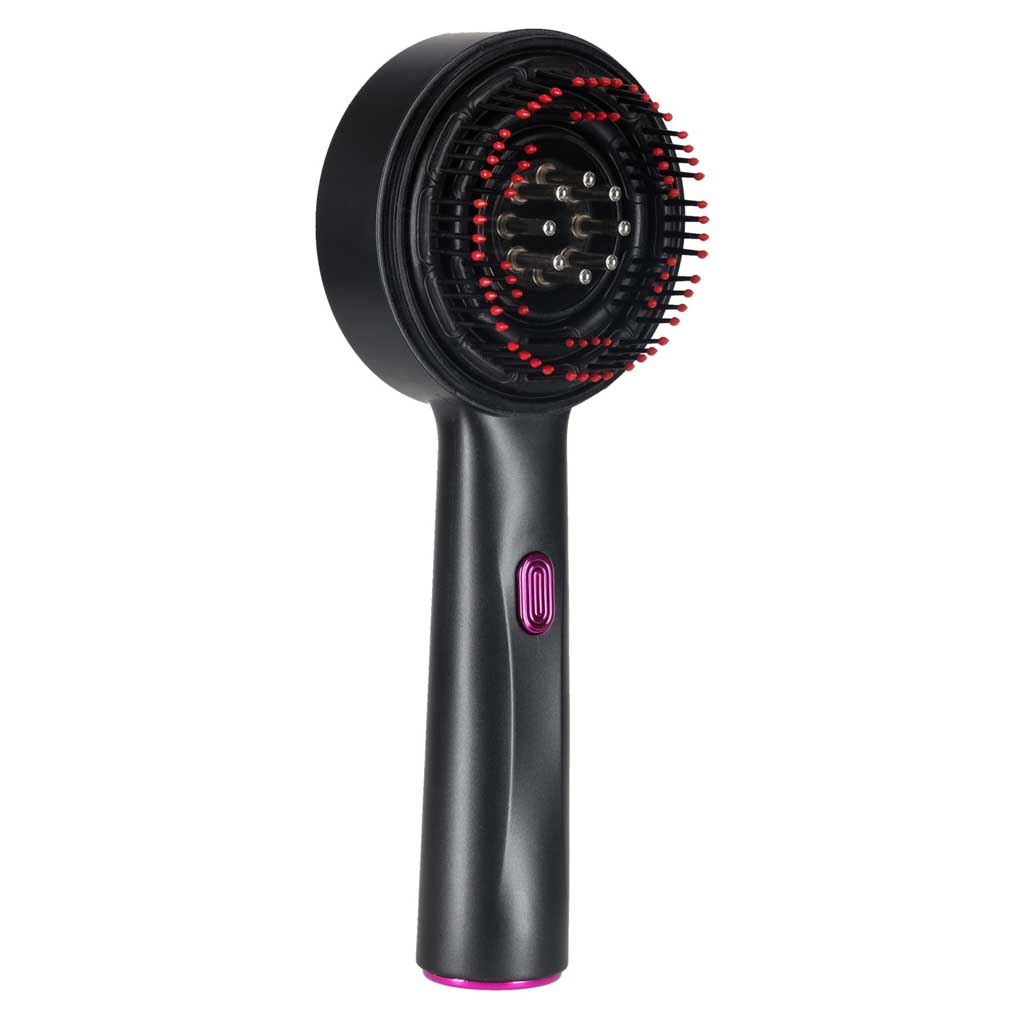 Perie de masaj pentru scalp, aplicator de ulei, USB, negru