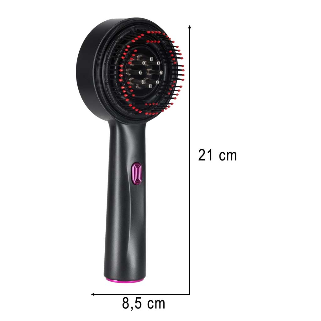 Perie de masaj pentru scalp, aplicator de ulei, USB, negru