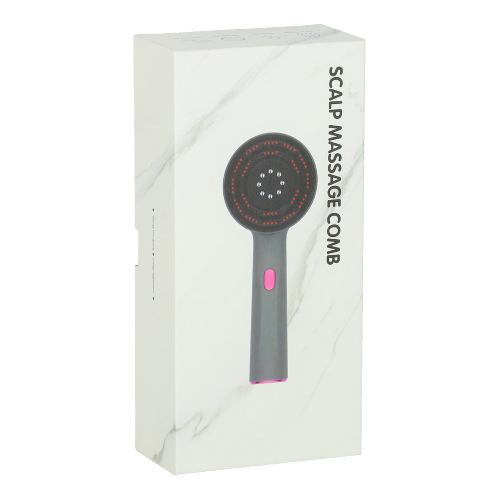 Perie de masaj pentru scalp, aplicator de ulei, USB, negru