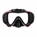 Mască de snorkeling, ochelari, tub, set de snorkel, roz și negru
