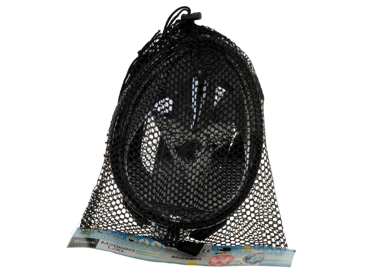 Mască de snorkeling pliabilă complet, mărimea L/XL, neagră
