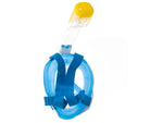 Mască de snorkeling pliabilă complet, mărimea L/XL, albastră