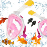 Mască de snorkeling pliabilă complet, mărimea S/M, roz