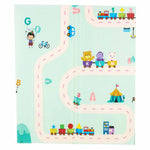 Covoraș educațional pliabil față-verso din spumă, strada Panda, 180 x 200 cm