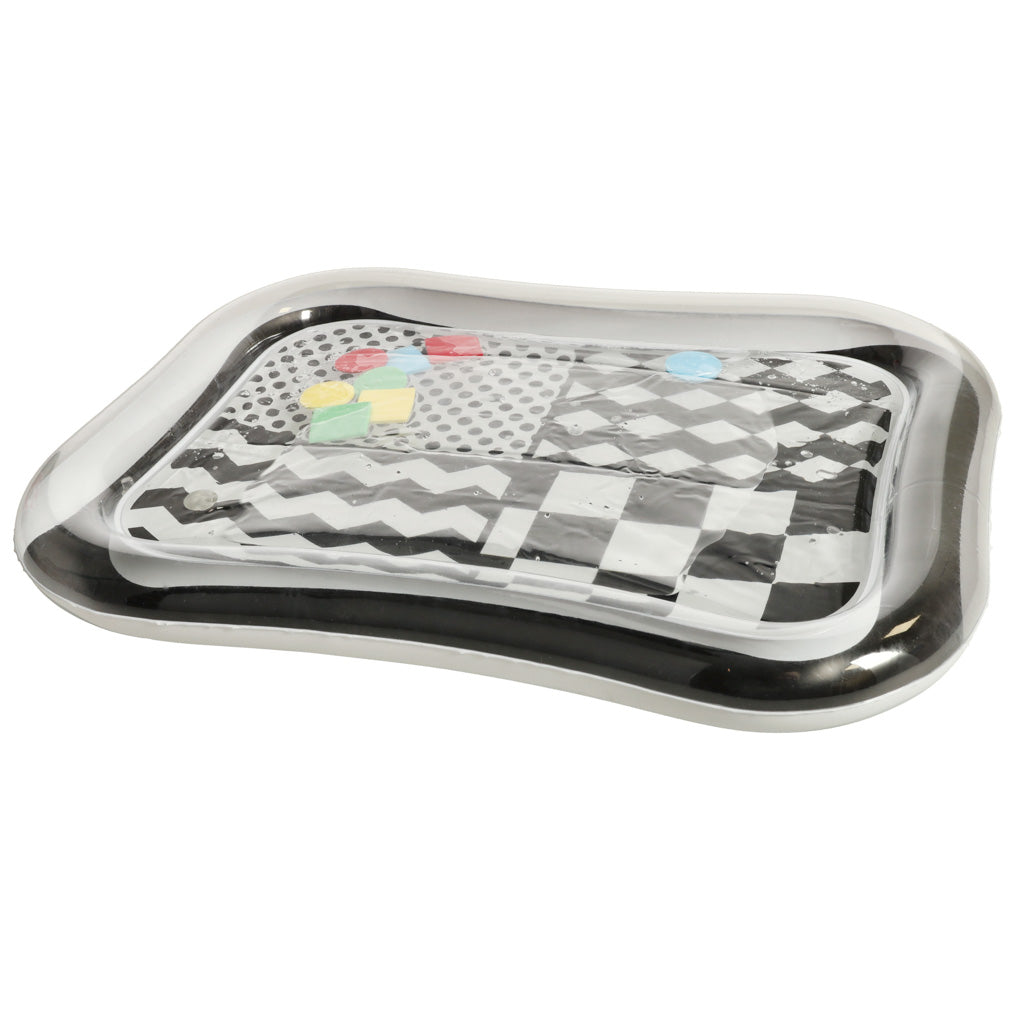 Saltea senzorială gonflabilă cu apă pentru bebeluși, alb-negru, modele mixte, XXL 65 x 50 cm
