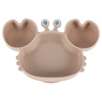 Set de 9 vase din silicon pentru copii, sugari, crab, bej