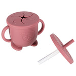 Set de 9 vase din silicon pentru copii, sugari, crab, roz închis