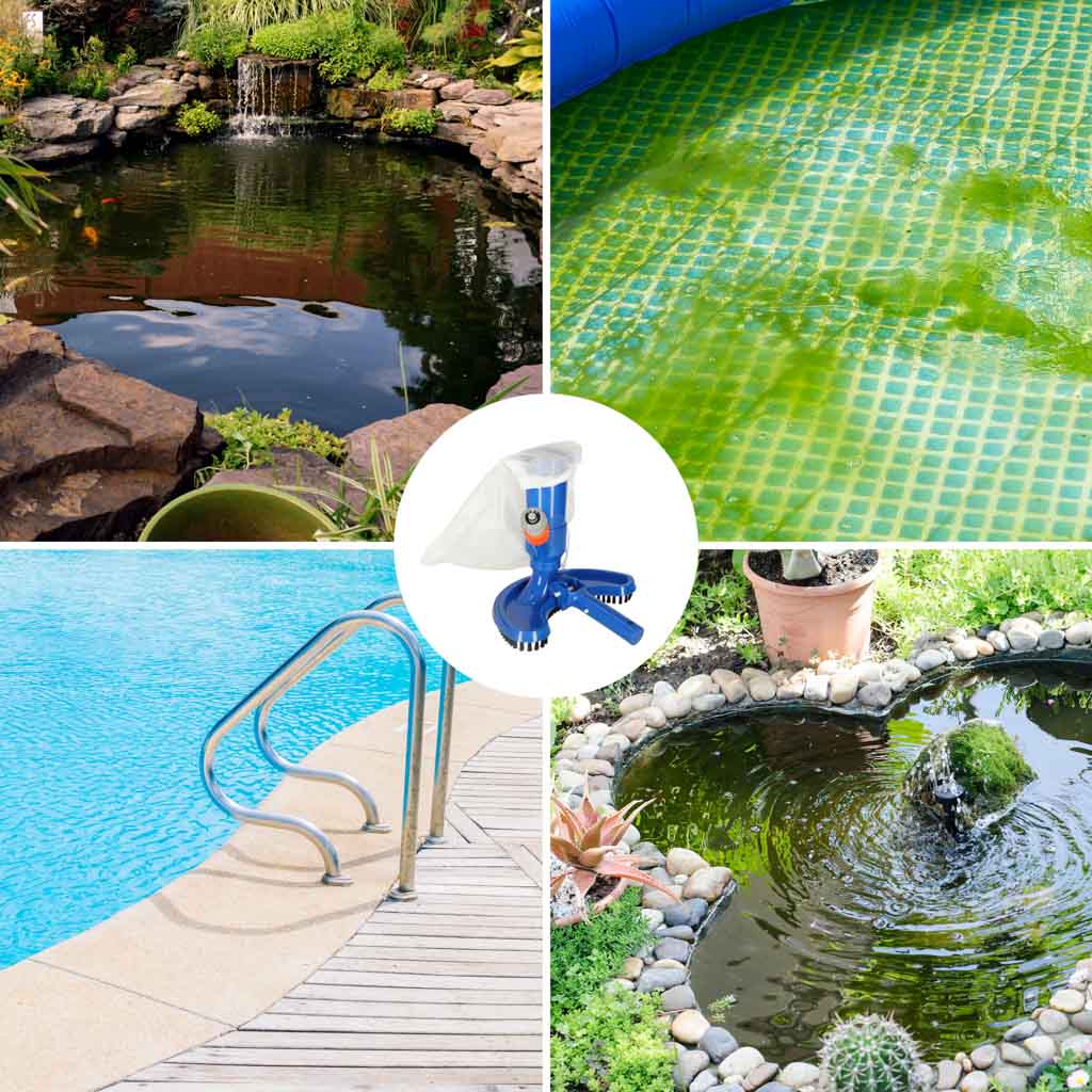 Aspirator de piscină, kit de curățare a fundului iazului cu sac reutilizabil