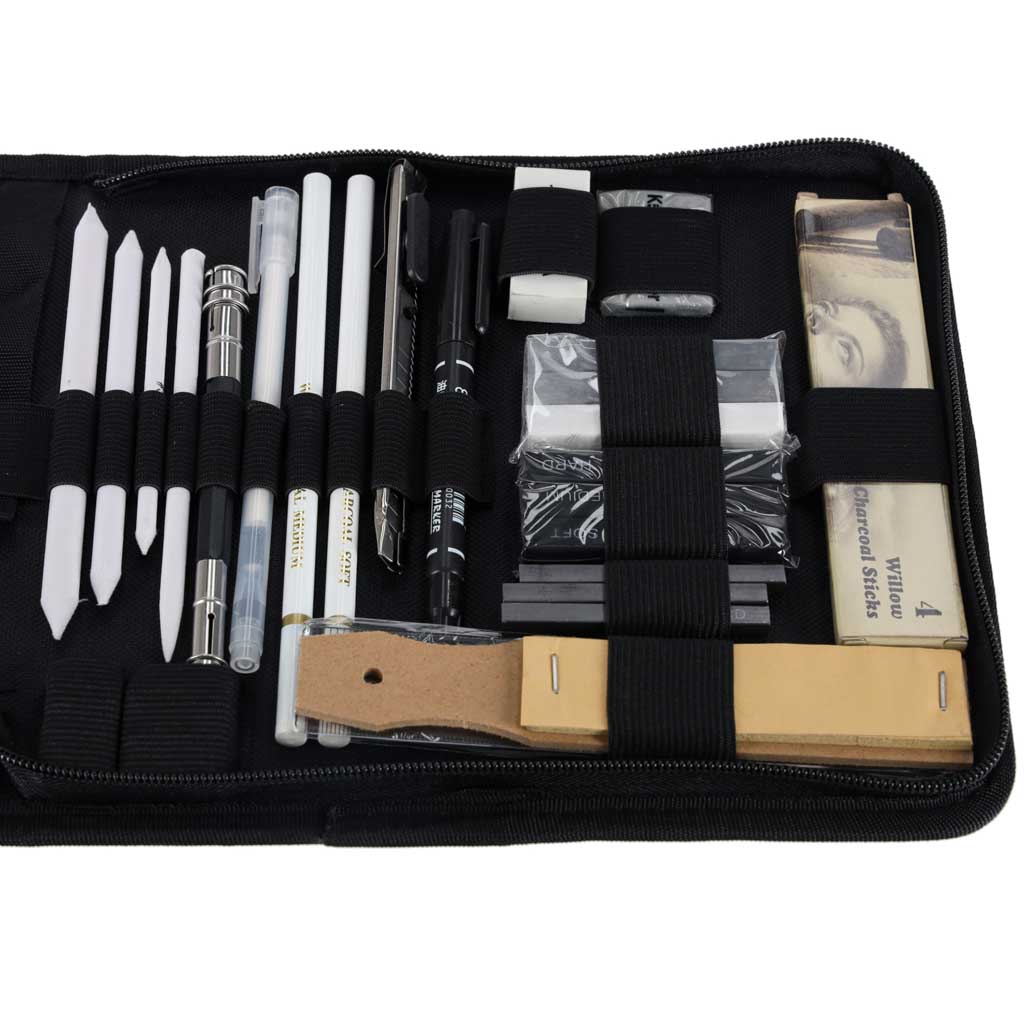 Creioane de schiță, set de desen, 54 de piese