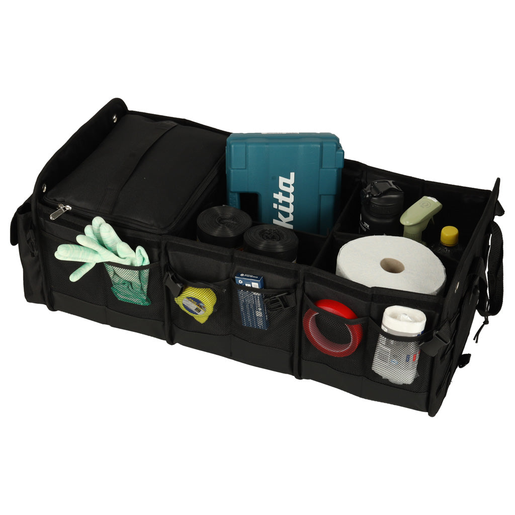 Organizator portbagaj, portbagaj auto cu sistem de răcire, 3 compartimente, cu geantă termică XXL 37 x 75 x 32 cm
