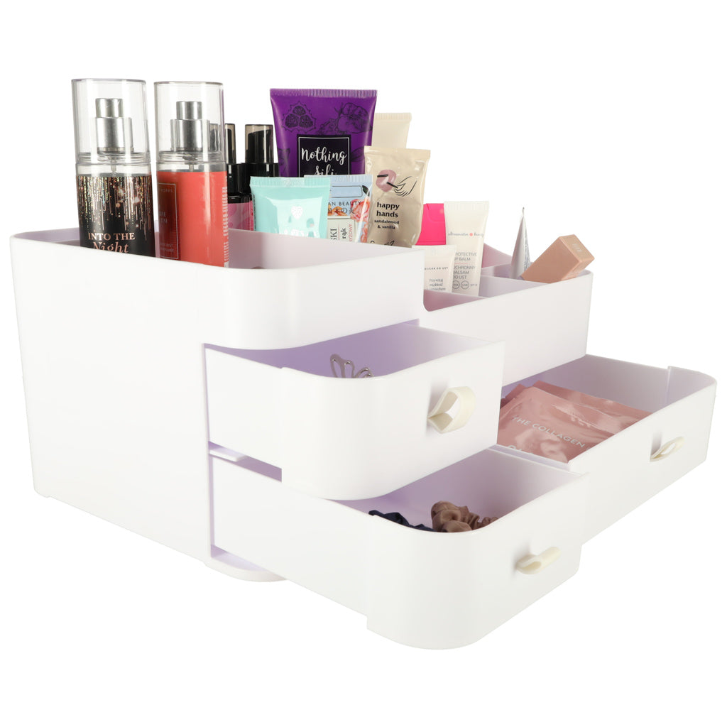 Organizator de cosmetice, cutie, recipient, cutie de bijuterii cu sertare, mare XXL
