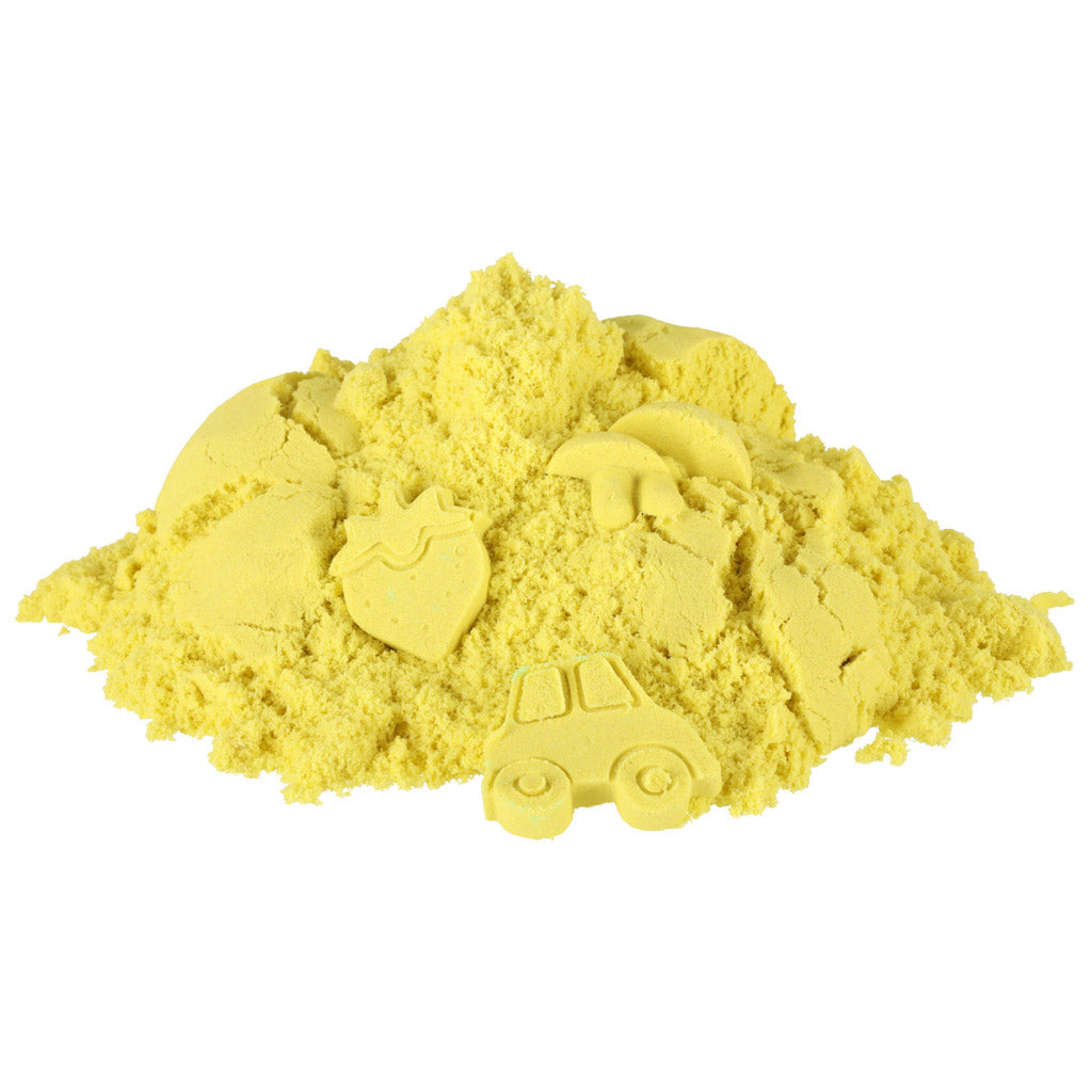 Nisip senzorial pentru copii 1 kg într-o pungă galbenă