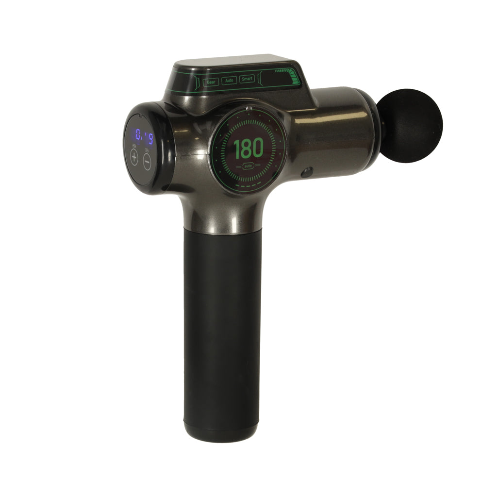Pistol de masaj, aparat de masaj pentru spate, aparat de masaj pentru corp, afișaj LED, 8 în 1
