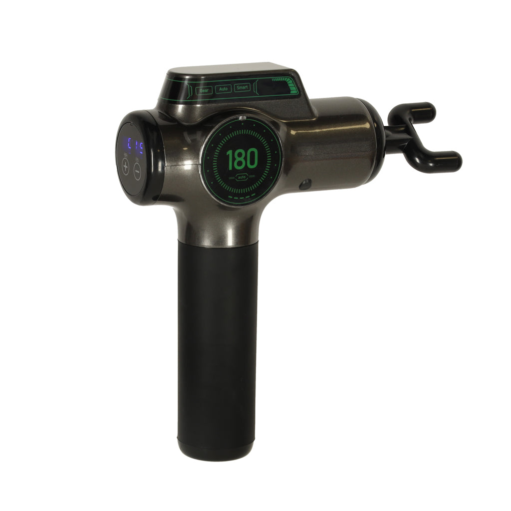 Pistol de masaj, aparat de masaj pentru spate, aparat de masaj pentru corp, afișaj LED, 8 în 1