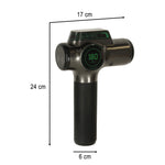 Pistol de masaj, aparat de masaj pentru spate, aparat de masaj pentru corp, afișaj LED, 8 în 1