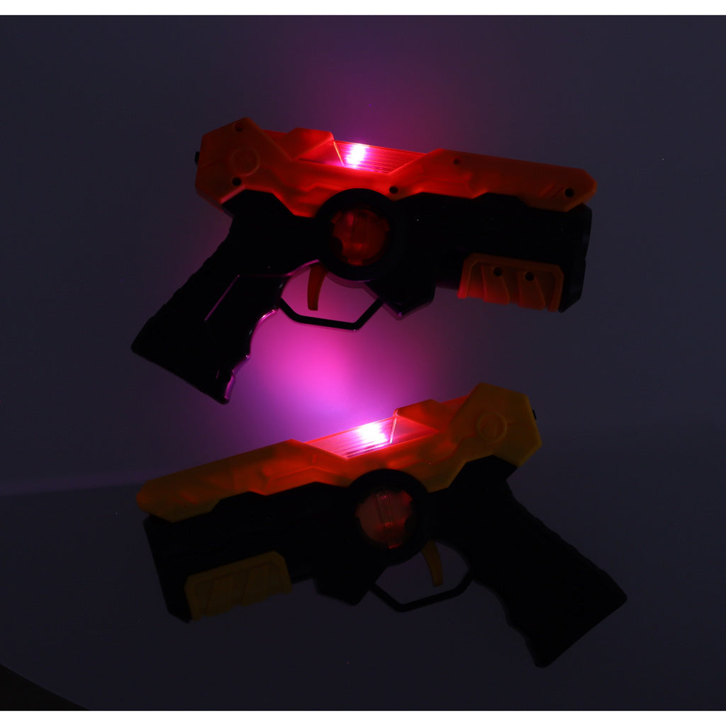 Pistol laser paintball x 2 + țintă interactivă x 2 ETICHETĂ LASER