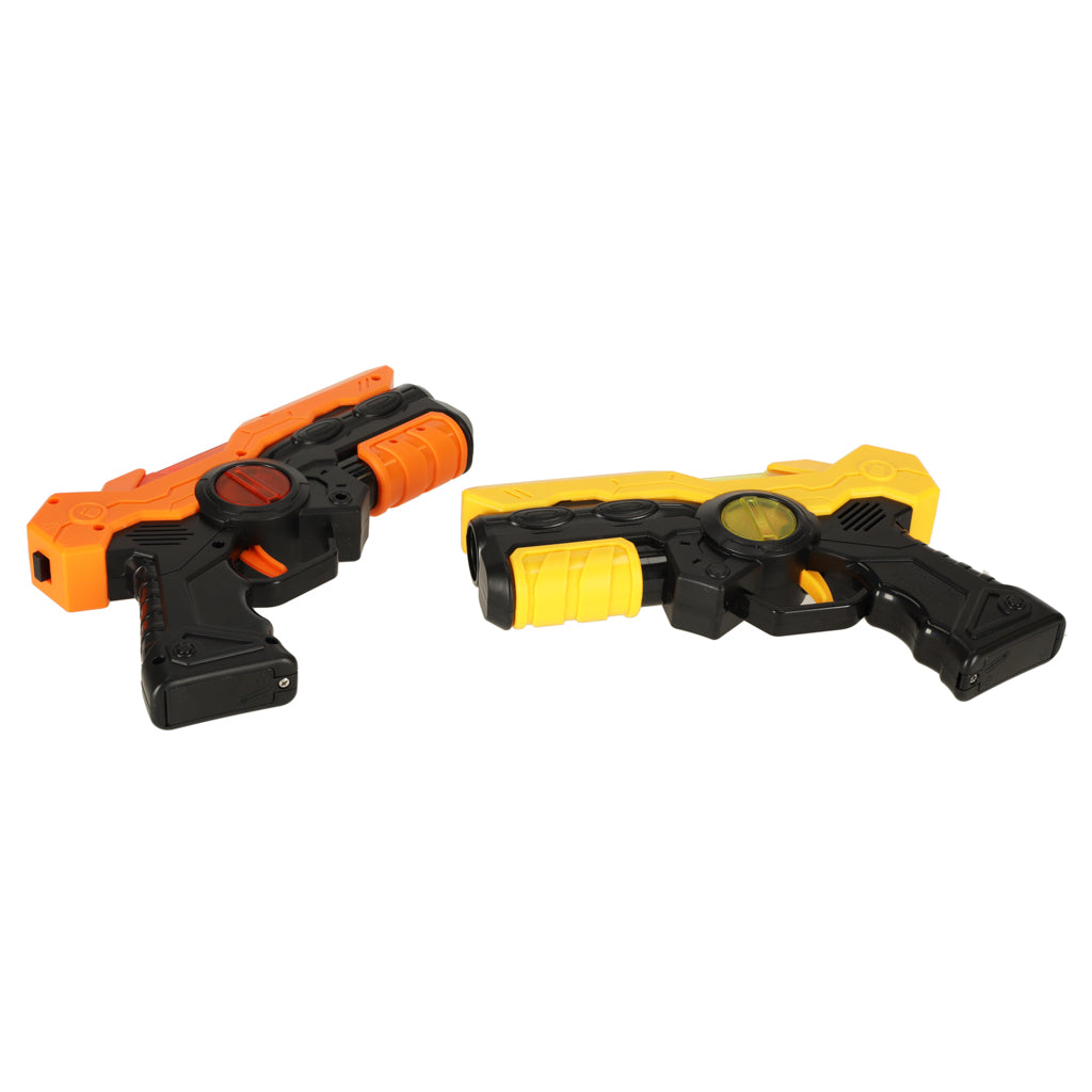 Pistol laser paintball x 2 + țintă interactivă x 2 ETICHETĂ LASER