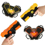 Pistol laser paintball x 2 + țintă interactivă x 2 ETICHETĂ LASER