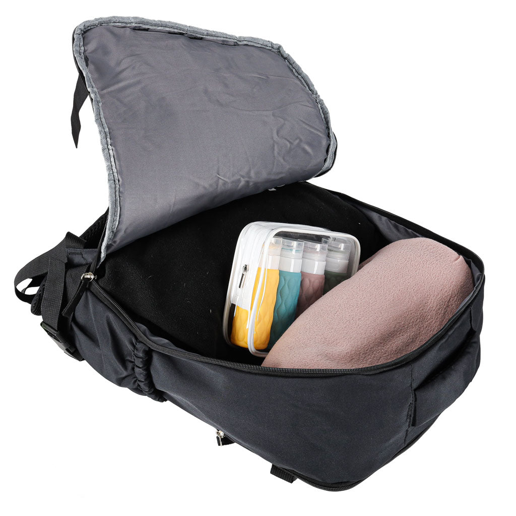Rucsac turistic cabină călătorie bagaj de mână negru 45 x 30 cm