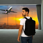 Rucsac turistic cabină călătorie bagaj de mână negru 45 x 30 cm