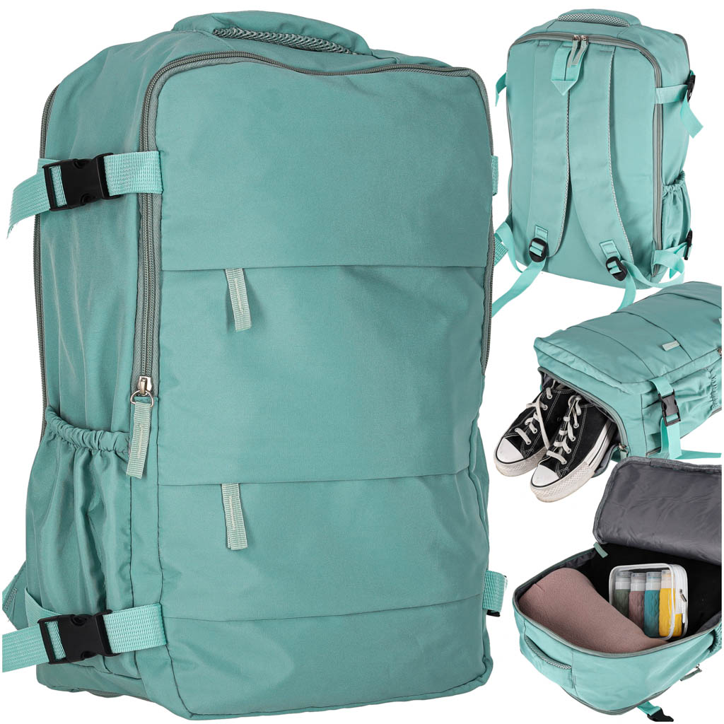 Rucsac turistic cabină călătorie bagaj de mână verde 45 x 30 cm