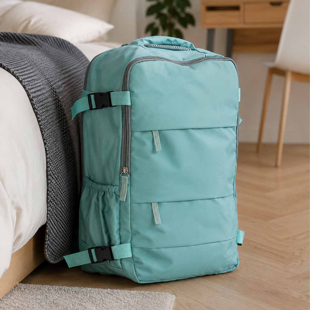 Rucsac cabină turistic, bagaj de mână, gri 45 x 30 cm