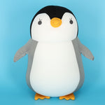 Pernă de călătorie 2 în 1, pernă de gât pentru mașină, avion, jucărie de pluș cu pinguin