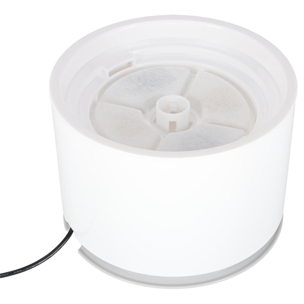 Fântână de apă pentru câini, pisici, animale, adăpător automat, LED, USB, 2,4 l, filtru de curățare