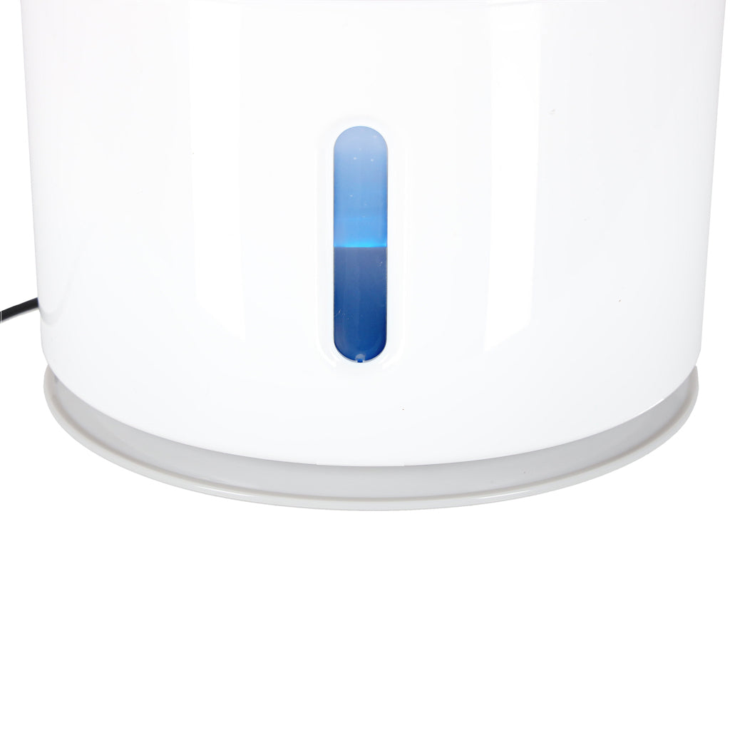 Fântână de apă pentru câini, pisici, animale, adăpător automat, LED, USB, 2,4 l, filtru de curățare