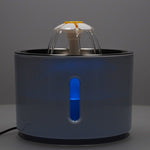 Fântână de apă pentru câini, pisici, animale, adăpător automat, LED, USB, 2,4 l, filtru de curățare