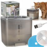 Fântână de apă pentru câini, pisici, animale, adăpător automat, USB 2l, filtru de curățare