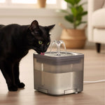 Fântână de apă pentru câini, pisici, animale, adăpător automat, USB 2l, filtru de curățare