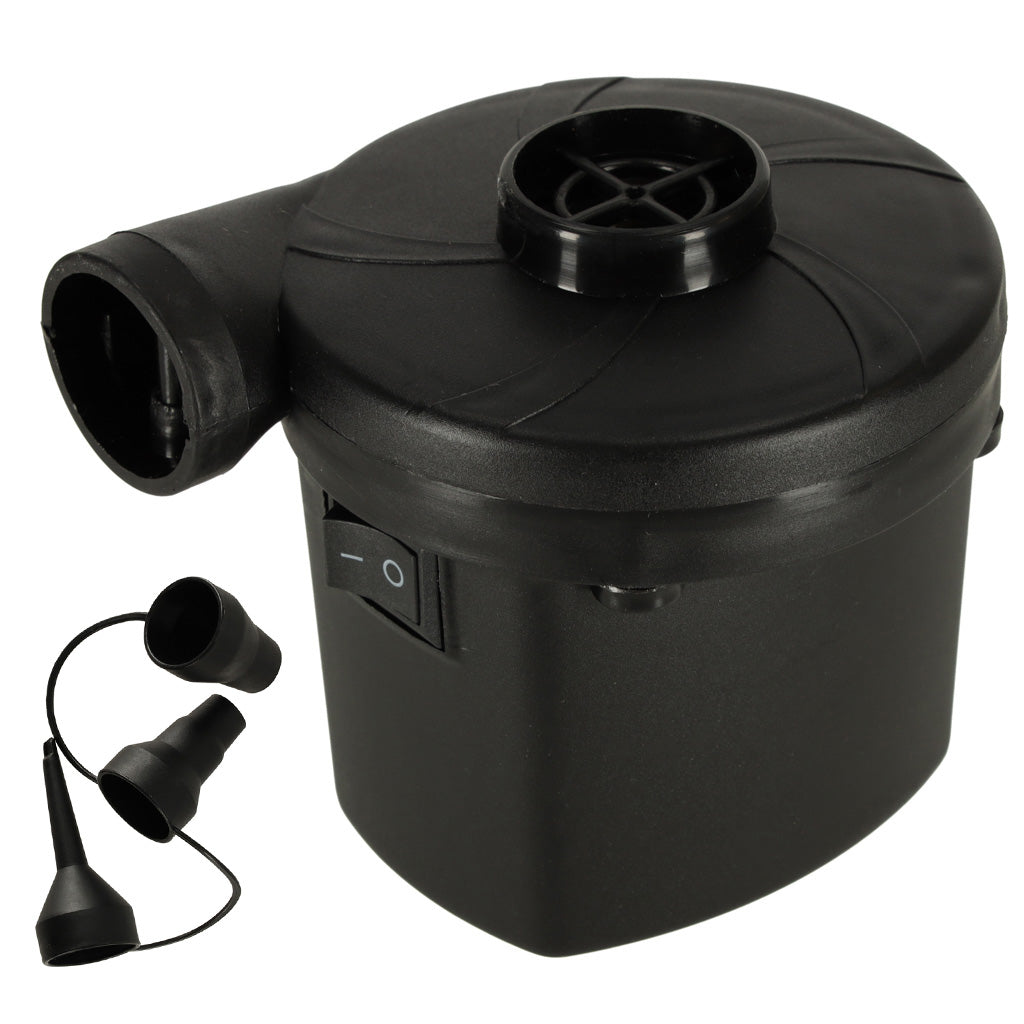 Pompă electrică pentru saltea gonflabilă, mingi, ponton, piscină, turistică, portabilă, mobilă, 2 în 1, 12V/240V, vârfuri