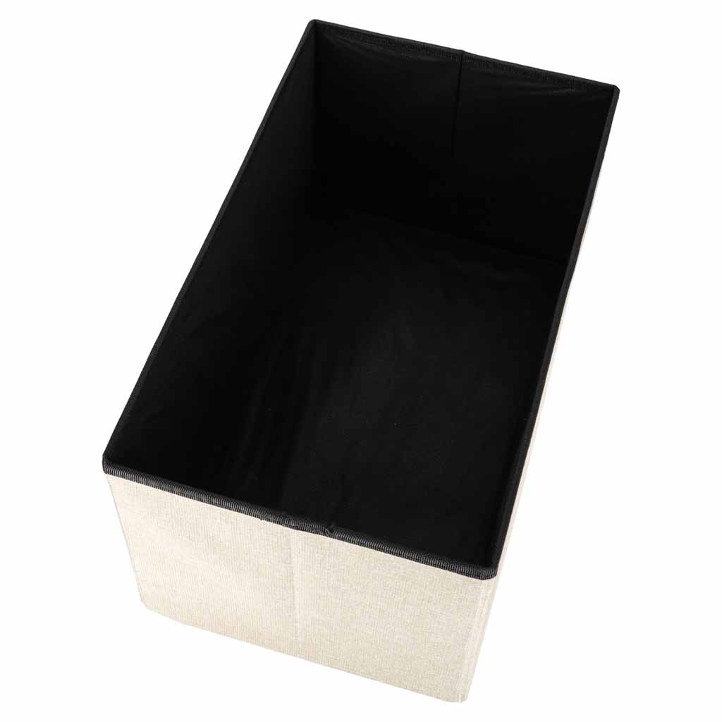 Puf cu compartiment de depozitare pentru șezut, deschis și pliabil, 50 x 31 x 31 cm, bej