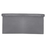 Puf cu compartiment de depozitare pentru șezut, deschis, pliabil, catifea, 76 x 38 x 38 cm, gri