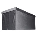 Puf cu compartiment de depozitare pentru șezut, deschis, pliabil, catifea, 76 x 38 x 38 cm, gri