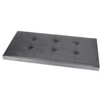 Puf cu compartiment de depozitare pentru șezut, deschis, pliabil, catifea, 76 x 38 x 38 cm, gri