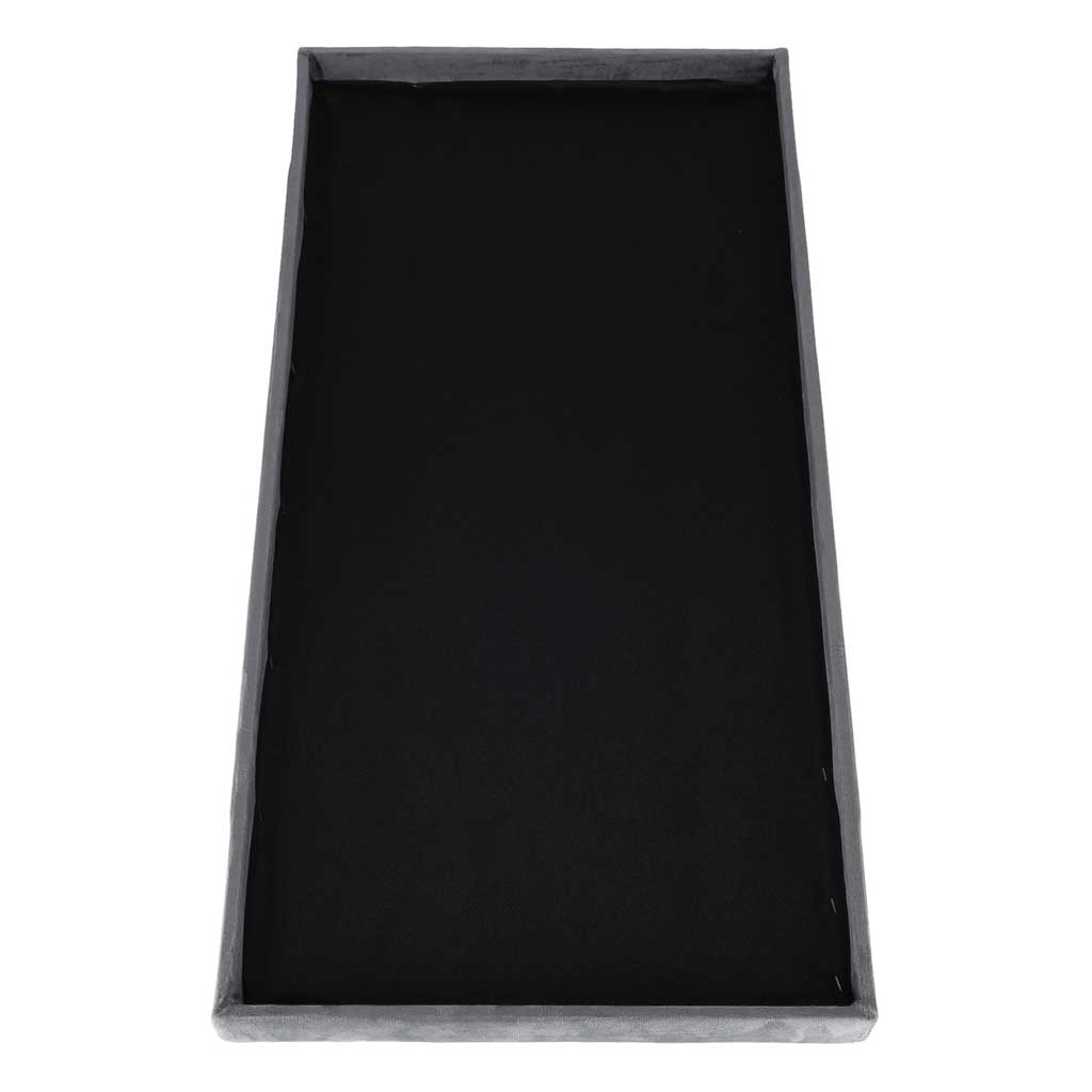 Puf cu compartiment de depozitare pentru șezut, deschis, pliabil, catifea, 76 x 38 x 38 cm, gri