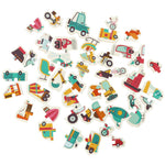 Puzzle-uri pentru copii puzzle într-o tablă cu vehicule 48 de puzzle-uri 24 de imagini