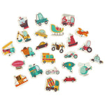 Puzzle-uri pentru copii puzzle într-o tablă cu vehicule 48 de puzzle-uri 24 de imagini