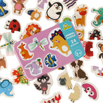 Puzzle-uri pentru copii, puzzle într-o cutie, animale, 48 de puzzle-uri, 24 de imagini